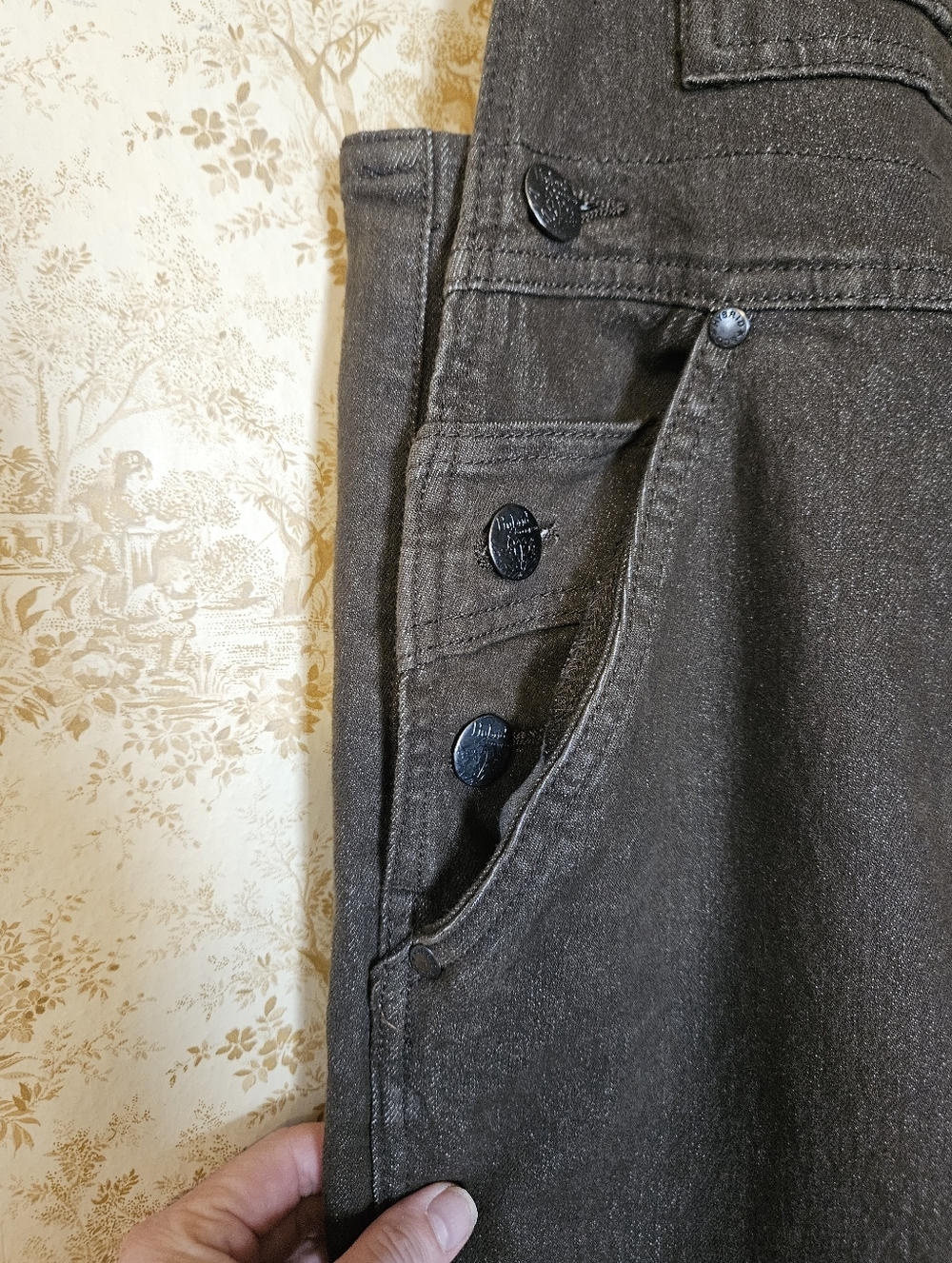 Army Green Overalls One Owner Closet Kept Y2k Style Grunge Relaxed Fit Casual - Picture 3 of 11